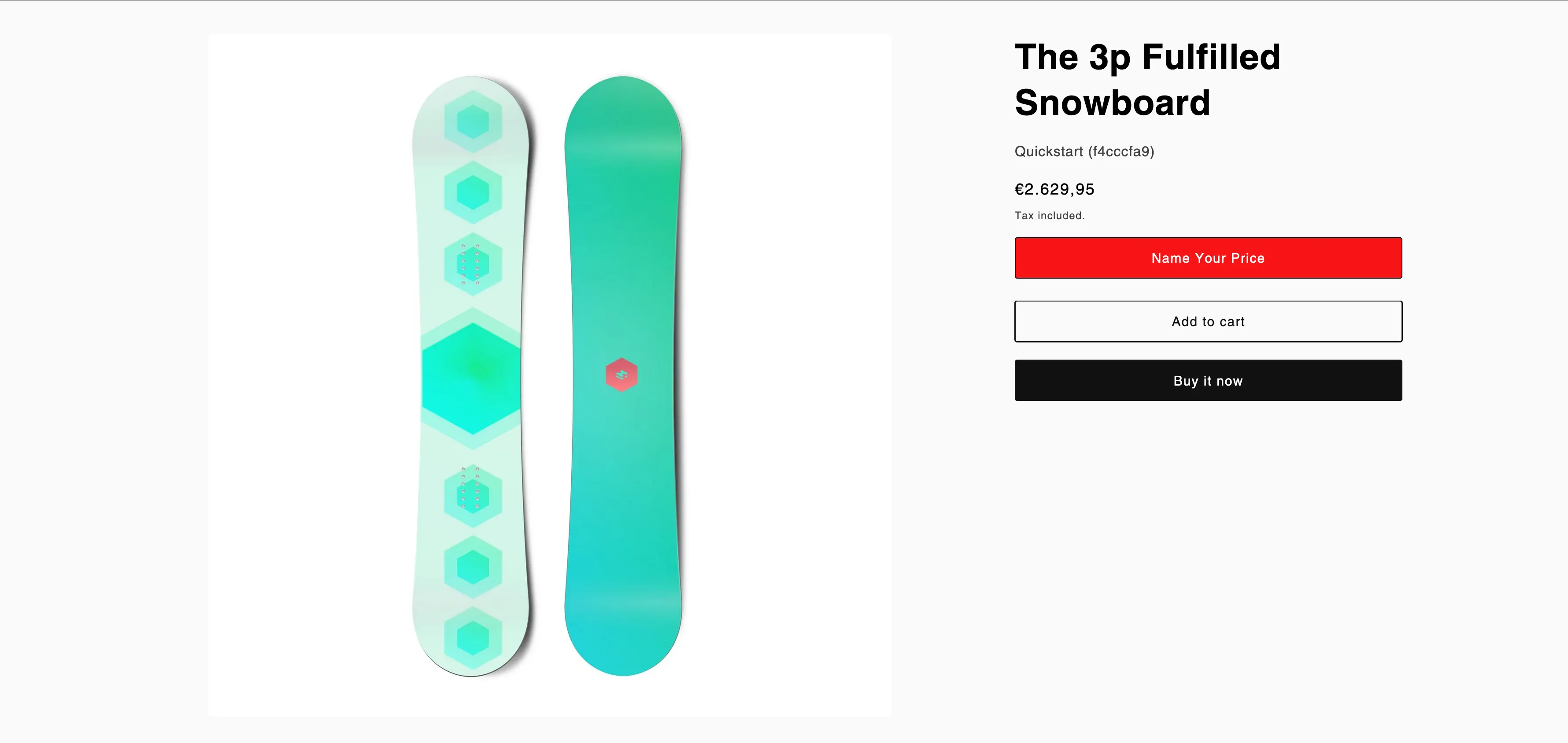 name your price button on product page
